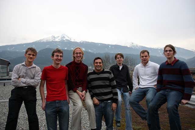 Our group in December 2007, trip to Innsbruck: Selim Jochim, Thomas Lompe, Matthias Kohnen, André Wenz, Timo Ottenstein, Gerhard Zürn, Valentin Volchkov (now with Markus Oberthaler's Group) Missing: Friedhelm Serwane (currently at UC Berkeley)